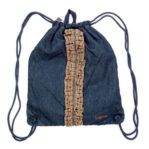 Rampage Denim Drawstring Backpack NWT